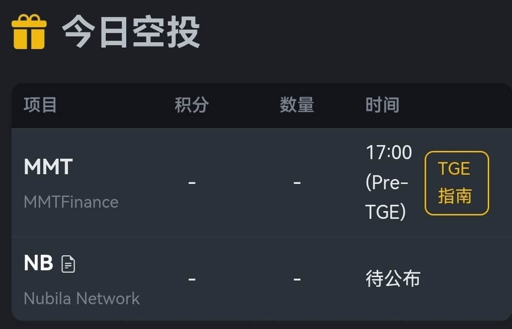 币安空投快讯 | 10月31日空投提醒