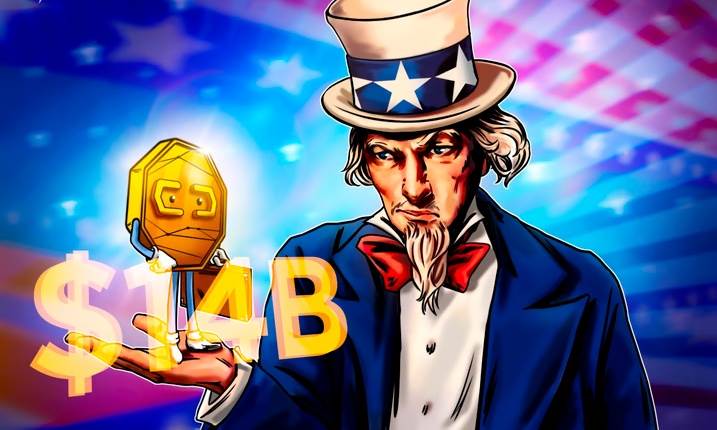 The U.S. government may increase its cryptocurrency reserves by $14 billion through asset seizures.