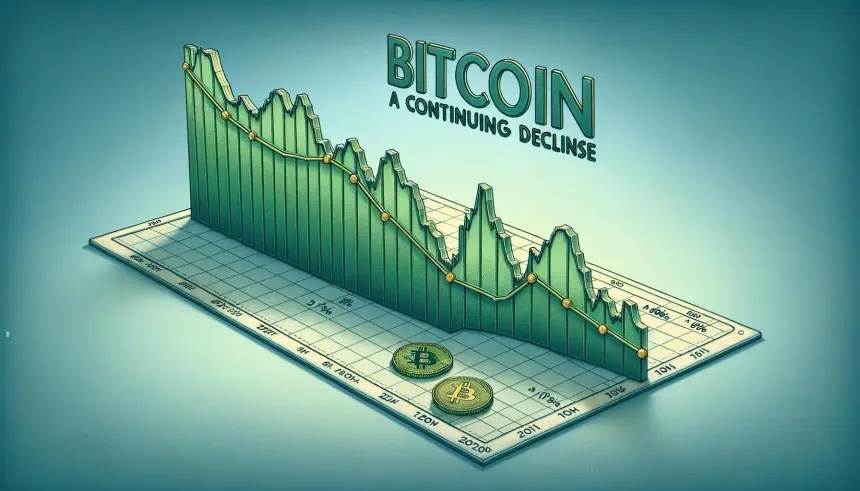 比特币价格进一步下跌，跌势持续逼近关键支撑区域