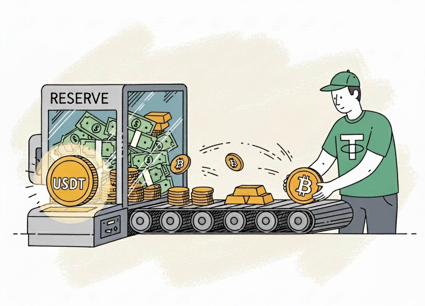 Is the adjustment of Tether's reserve amount considered a way to reduce the risks associated with t