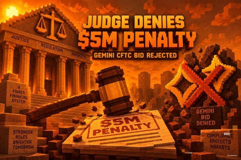 法官驳回Gemini与CFTC撤销500万美元罚款的请求