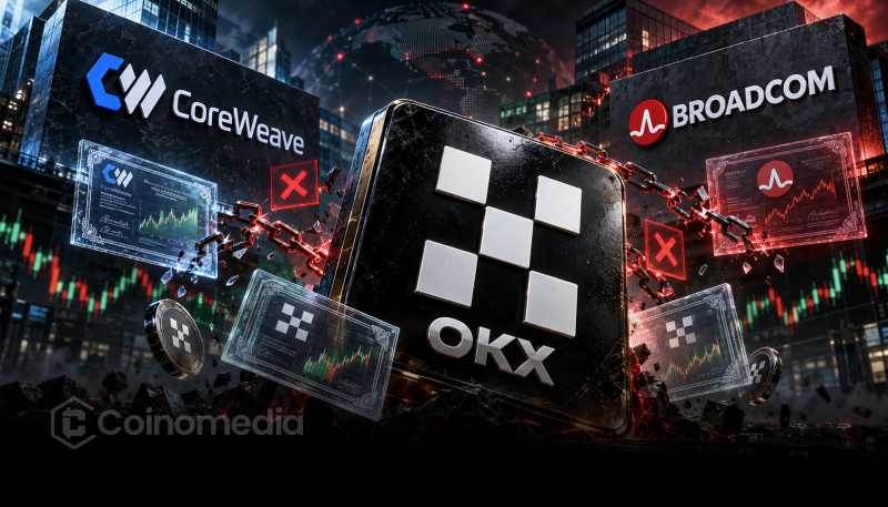 CoreWeave与博通对OKXICE代币化股票表示反对