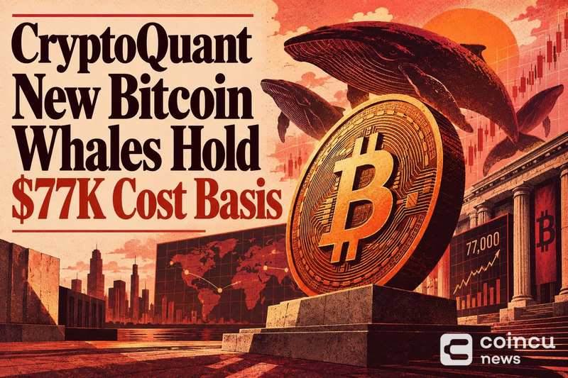 CryptoQuant：新比特币巨鲸持仓成本基准为7.7万美元
