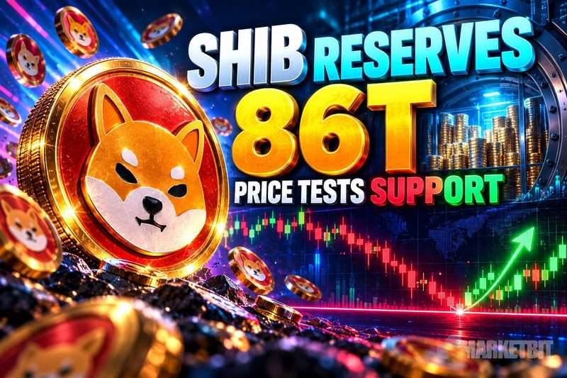 SHIB交易所储备量接近86万亿，价格测试支撑位