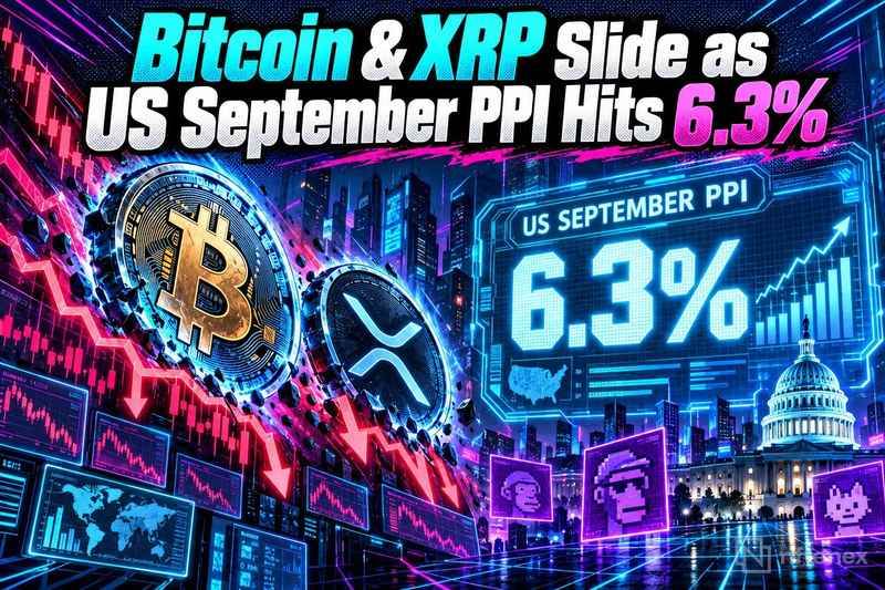 比特币与瑞波币下跌，美国9月生产者物价指数升至6.3%