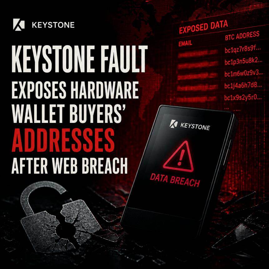 Keystone漏洞曝光：硬件钱包用户在遭受网络攻击后地址泄露
