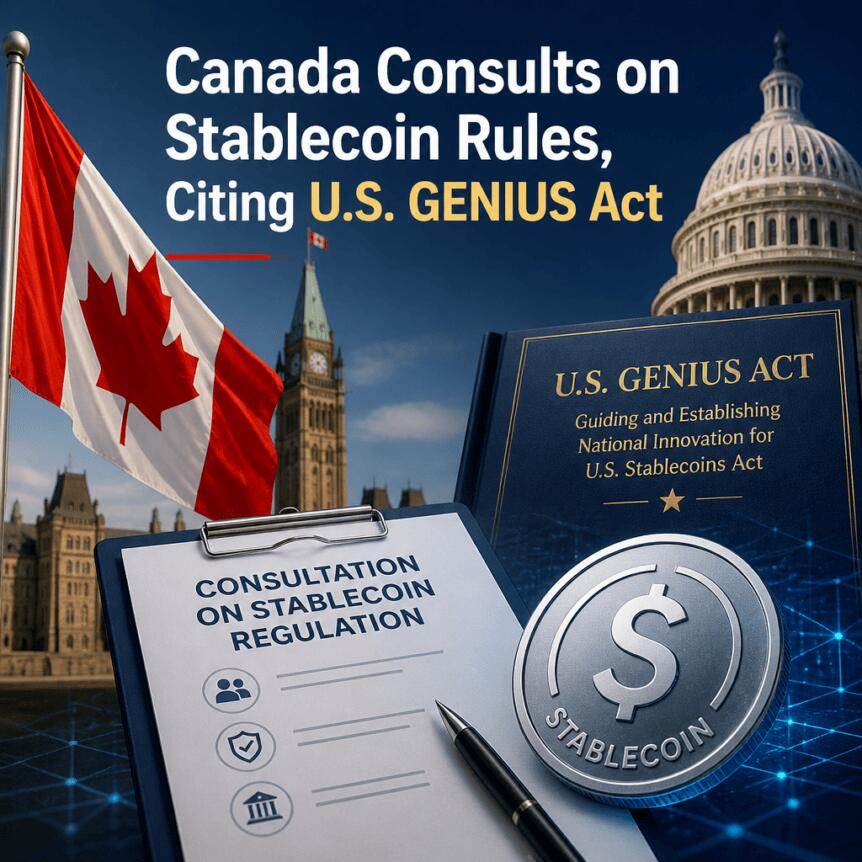 加拿大就稳定币规则征求意见，援引美国GENIUS法案