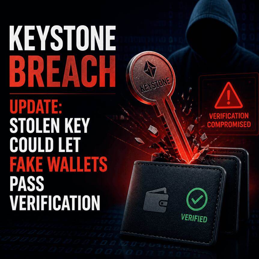 Keystone漏洞更新：被盗密钥可能让伪造钱包通过验证