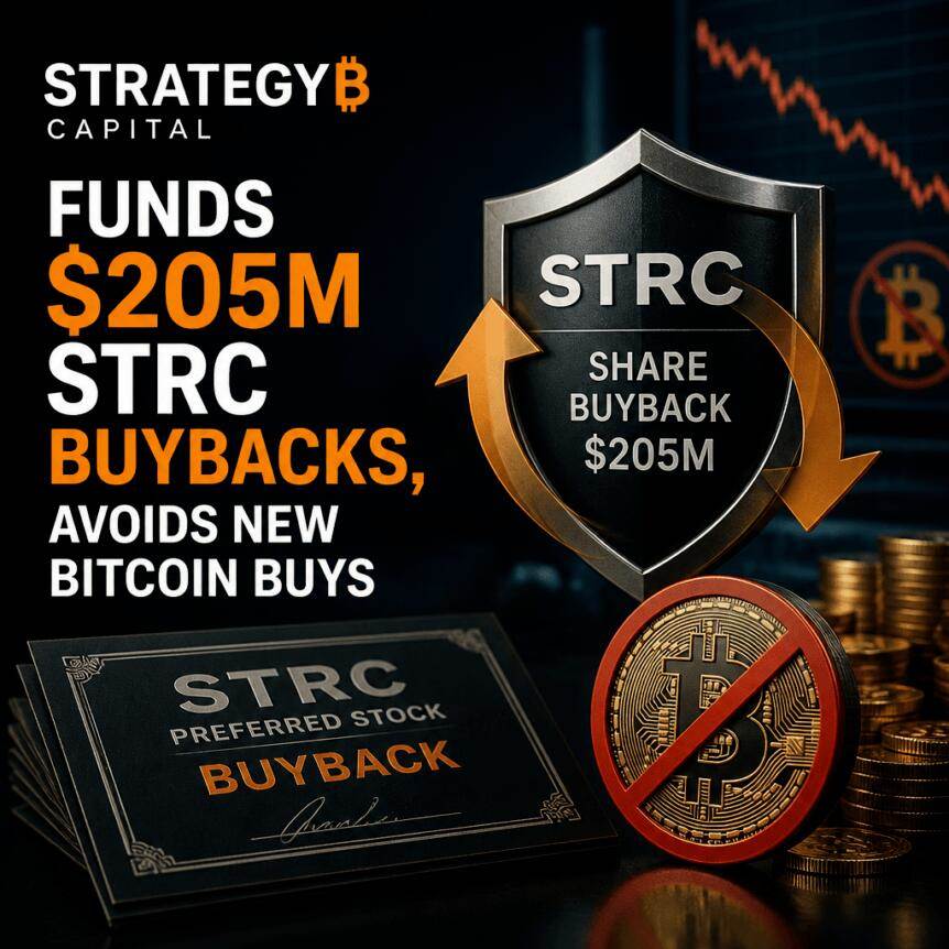 Strategy Capital 出资2.05亿美元回购STRC，避免新增比特币购买