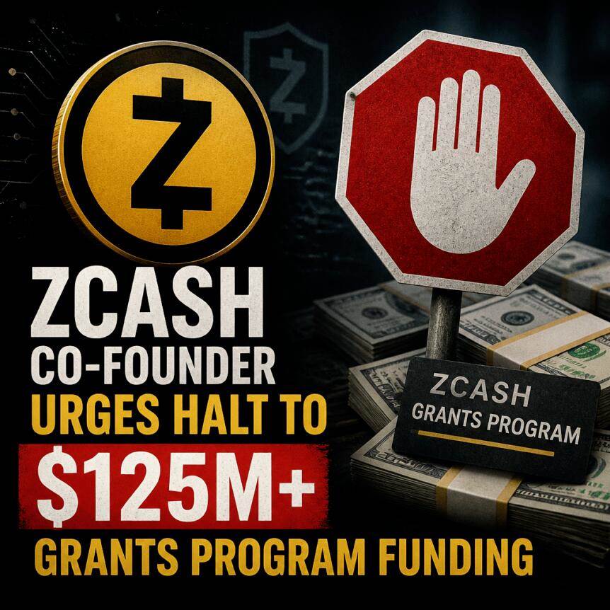 Zcash联合创始人呼吁暂停1.25亿美元以上赠款计划资金