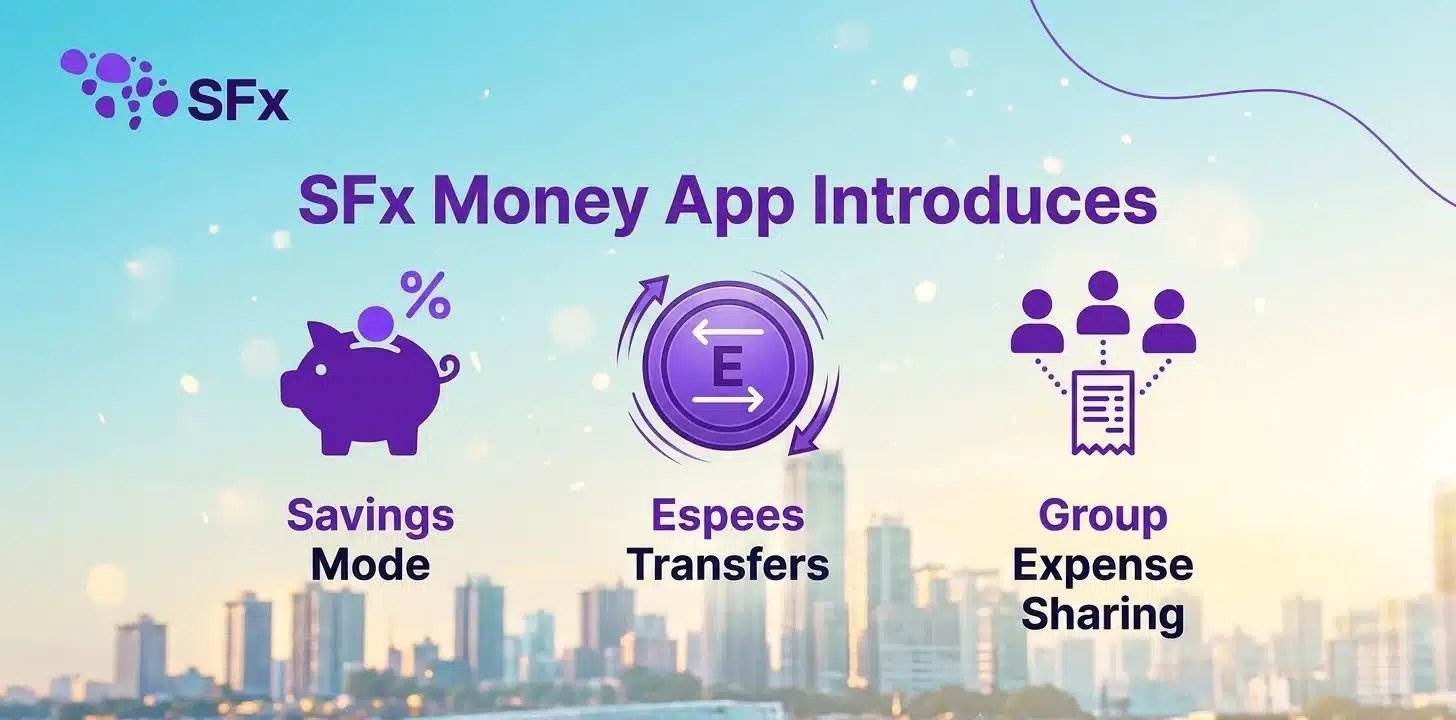 SFx Money App推出储蓄模式、Espees转账和群组费用共享功能