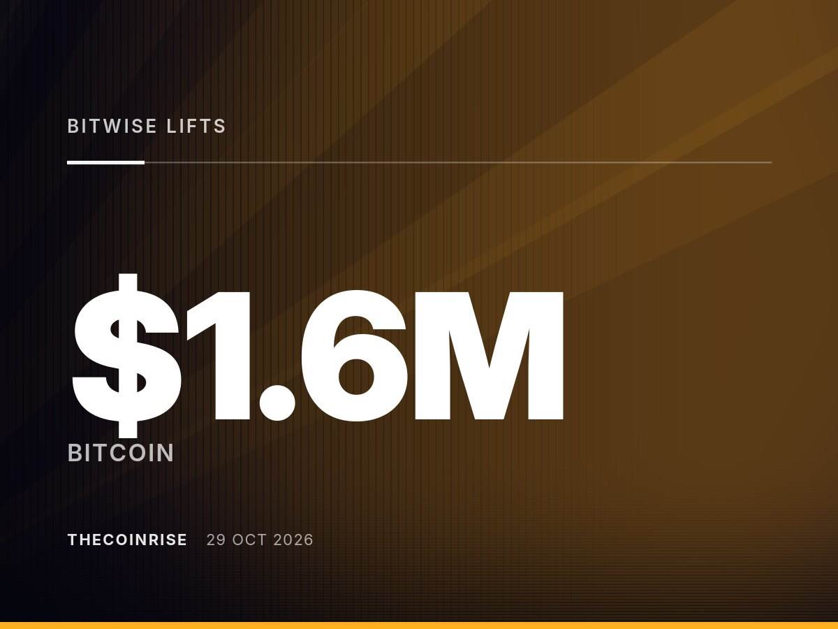 Bitwise将比特币长期价格目标上调至160万美元