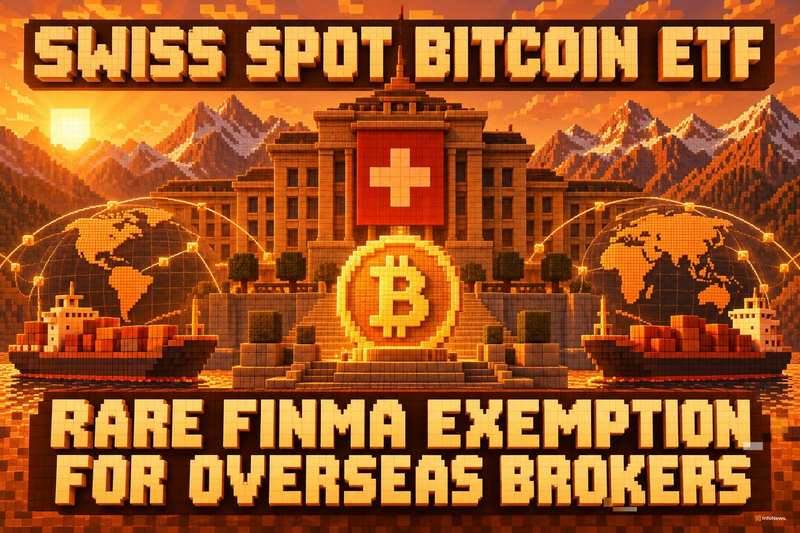 瑞士现货比特币ETF获FINMA罕见豁免，允许海外券商参与