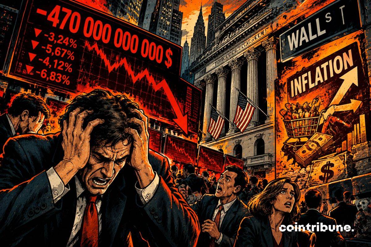 华尔街因通胀暴跌，蒸发4700亿美元