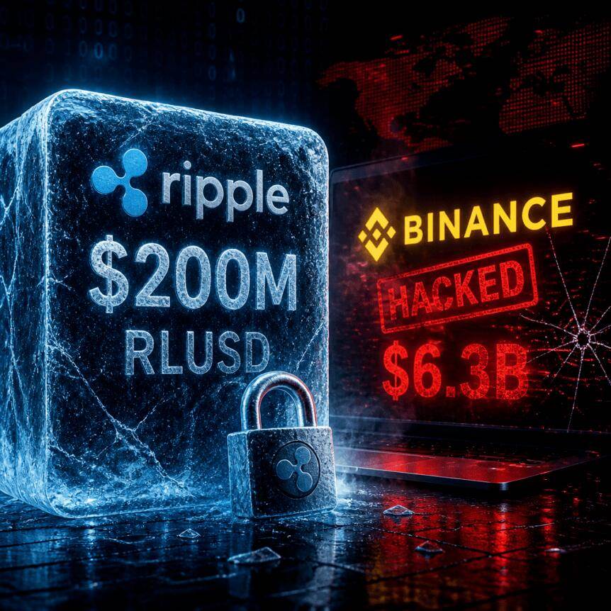 Ripple冻结2亿美元RLUSD资金，回应币安遭63亿美元黑客攻击事件